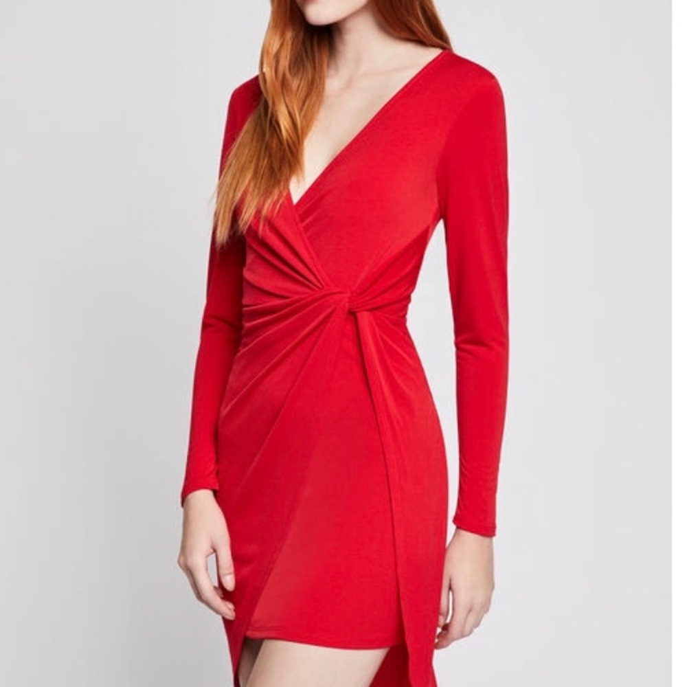 Black bcbgeration twist front surplice dress nwot - Picture 5 of 7